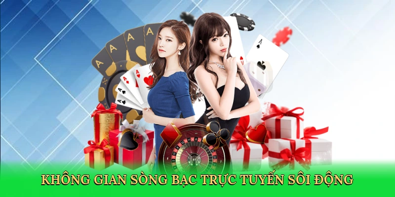 Không gian sòng bạc trực tuyến sôi động